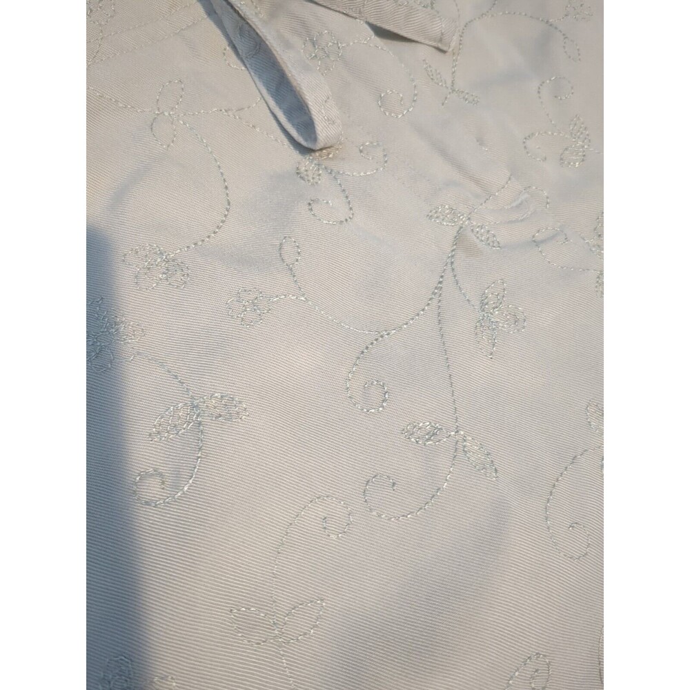 Valerie Stevens Capri Large Petite Brown Embroidered Linen Boho Floral - Picture 6 of 6